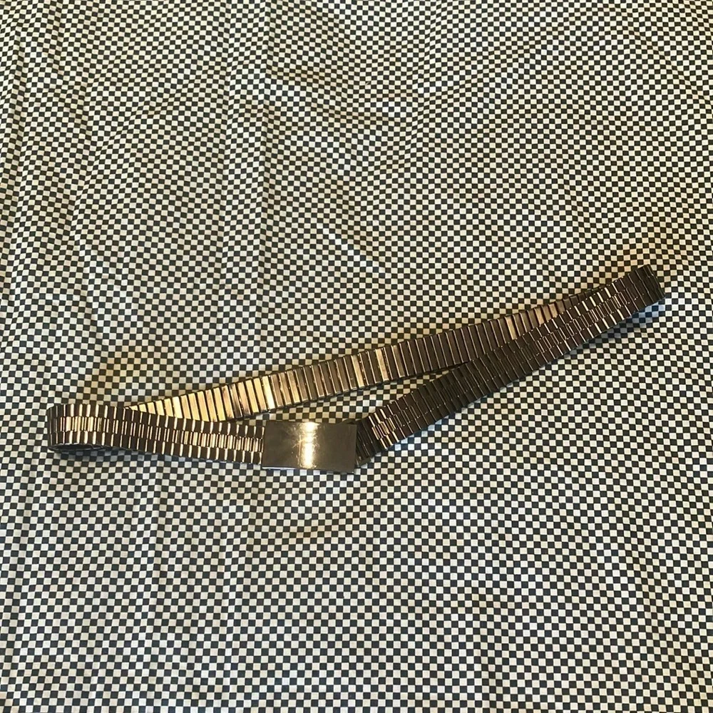 Marc Jacobs Stretchy Adjustable Stainless Steel Metal Silver Belt Expandable
